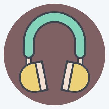 icono cabeza teléfono. relacionado a computadora símbolo. color compañero estilo. sencillo diseño editable. sencillo ilustración vector