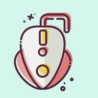 Icon Gaming Mouse. related to Computer symbol. MBE style. simple design editable. simple illustration vector