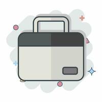 Icon Laptop Bag. related to Computer symbol. comic style. simple design editable. simple illustration vector