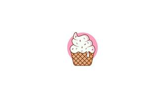 Ice cream logo icon vector