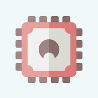 Icon Cpu. related to Computer symbol. flat style. simple design editable. simple illustration vector