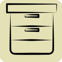 Icon Cabinet. related to Computer symbol. hand drawn style. simple design editable. simple illustration vector