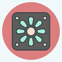 Icon Cooler. related to Computer symbol. color mate style. simple design editable. simple illustration vector
