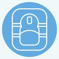 Icon Mouse Pad. related to Computer symbol. blue eyes style. simple design editable. simple illustration vector