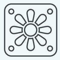 Icon Cooler. related to Computer symbol. line style. simple design editable. simple illustration vector