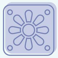 Icon Cooler. related to Computer symbol. two tone style. simple design editable. simple illustration vector