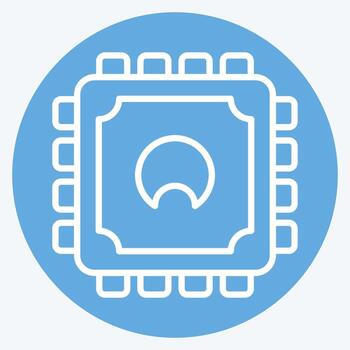 Icon Cpu. related to Computer symbol. blue eyes style. simple design editable. simple illustration vector