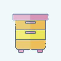 Icon Cabinet. related to Computer symbol. doodle style. simple design editable. simple illustration vector