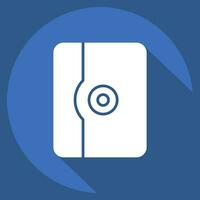 Icon Tablet Case. related to Computer symbol. long shadow style. simple design editable. simple illustration vector