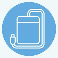 Icon Portable Hdd. related to Computer symbol. blue eyes style. simple design editable. simple illustration vector