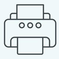 Icon Printer. related to Computer symbol. line style. simple design editable. simple illustration vector