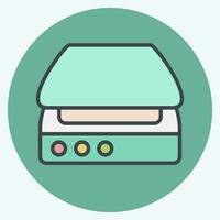 Icon Scanner. related to Computer symbol. color mate style. simple design editable. simple illustration vector