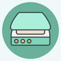 Icon Scanner. related to Computer symbol. color mate style. simple design editable. simple illustration vector