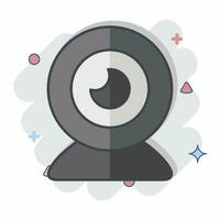 Icon Webcam. related to Computer symbol. comic style. simple design editable. simple illustration vector