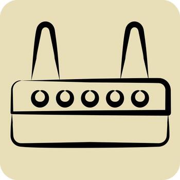 icono módem. relacionado a computadora símbolo. mano dibujado estilo. sencillo diseño editable. sencillo ilustración vector