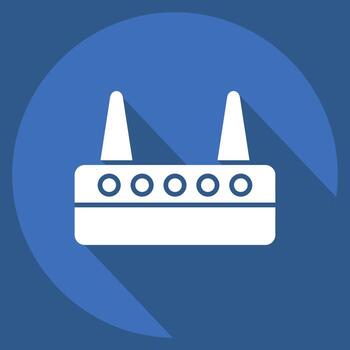 Icon Modem. related to Computer symbol. long shadow style. simple design editable. simple illustration vector