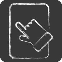 Icon Tablet Pad. related to Computer symbol. chalk Style. simple design editable. simple illustration vector