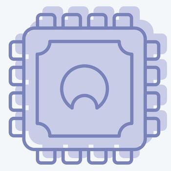 Icon Cpu. related to Computer symbol. two tone style. simple design editable. simple illustration vector