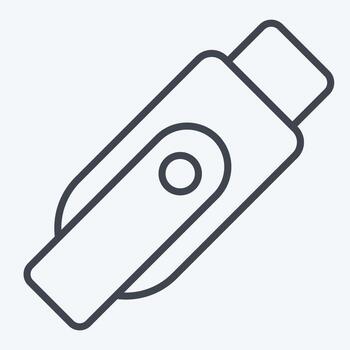 Icon Flashdisk. related to Computer symbol. line style. simple design editable. simple illustration vector
