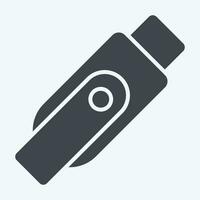 Icon Flashdisk. related to Computer symbol. glyph style. simple design editable. simple illustration vector