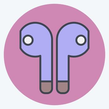 icono auriculares relacionado a computadora símbolo. color compañero estilo. sencillo diseño editable. sencillo ilustración vector