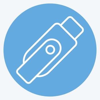 Icon Flashdisk. related to Computer symbol. blue eyes style. simple design editable. simple illustration vector
