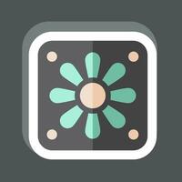 Sticker Cooler. related to Computer symbol. simple design editable. simple illustration vector