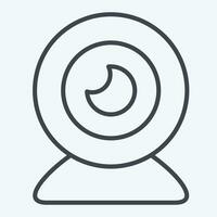Icon Webcam. related to Computer symbol. line style. simple design editable. simple illustration vector