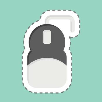 pegatina línea cortar ratón. relacionado a computadora símbolo. sencillo diseño editable. sencillo ilustración vector