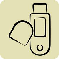 Icon Usb. related to Computer symbol. hand drawn style. simple design editable. simple illustration vector