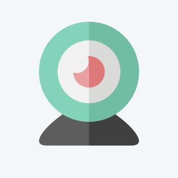 icono cámara web. relacionado a computadora símbolo. plano estilo. sencillo diseño editable. sencillo ilustración vector