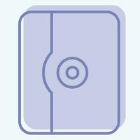 Icon Tablet Case. related to Computer symbol. two tone style. simple design editable. simple illustration vector
