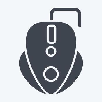 Icon Gaming Mouse. related to Computer symbol. glyph style. simple design editable. simple illustration vector