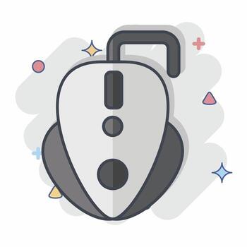 Icon Gaming Mouse. related to Computer symbol. comic style. simple design editable. simple illustration vector
