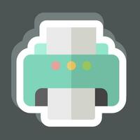 Sticker Printer. related to Computer symbol. simple design editable. simple illustration vector