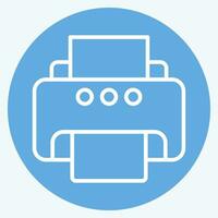 Icon Printer. related to Computer symbol. blue eyes style. simple design editable. simple illustration vector
