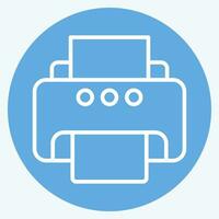 Icon Printer. related to Computer symbol. blue eyes style. simple design editable. simple illustration vector