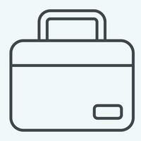 Icon Laptop Bag. related to Computer symbol. line style. simple design editable. simple illustration vector