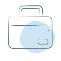 Icon Laptop Bag. related to Computer symbol. Color Spot Style. simple design editable. simple illustration vector