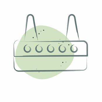 icono módem. relacionado a computadora símbolo. color Mancha estilo. sencillo diseño editable. sencillo ilustración vector