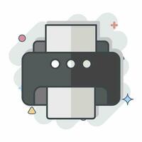 Icon Printer. related to Computer symbol. comic style. simple design editable. simple illustration vector