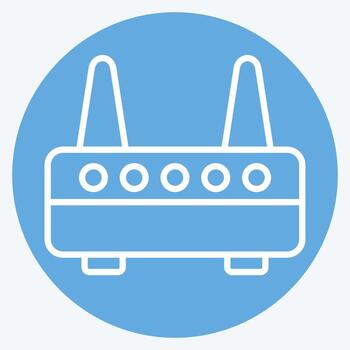 Icon Modem. related to Computer symbol. blue eyes style. simple design editable. simple illustration vector