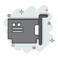 Icon Hardware. related to Computer symbol. comic style. simple design editable. simple illustration vector