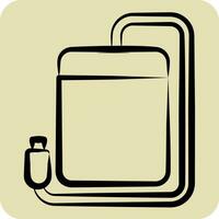 Icon Portable Hdd. related to Computer symbol. hand drawn style. simple design editable. simple illustration vector