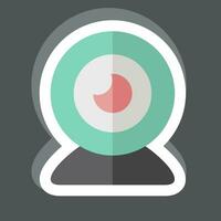 Sticker Webcam. related to Computer symbol. simple design editable. simple illustration vector