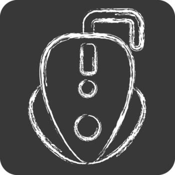 Icon Gaming Mouse. related to Computer symbol. chalk Style. simple design editable. simple illustration vector