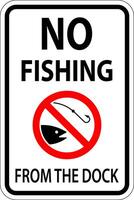 No Fishing Sign No Fishing vector