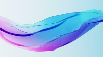 Flowing transparent cloth background, 3d rendering. video