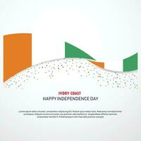 Cote d Ivoire  Ivory Coast Happy independence day Background vector
