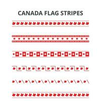 1st July Happy Canada Day Canada Flag Stripes on White Background vector